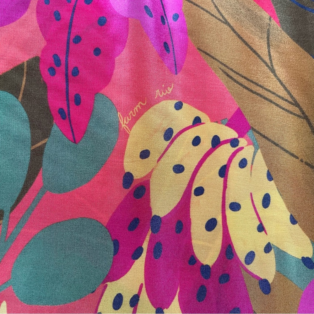 FARM RIO Silky Floral Orange Maxi Skirt - Picture 10 of 14